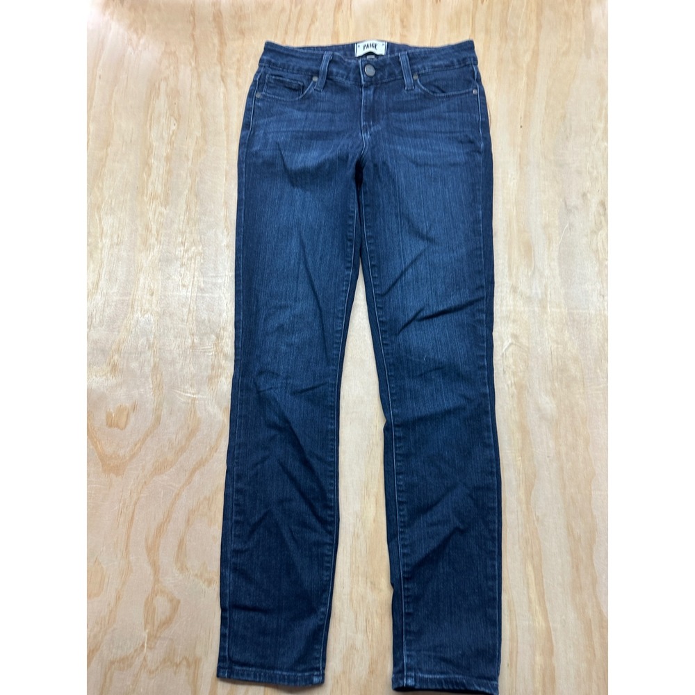 Paige Verdugo Ankle Skinny Jeans Womens 26 Dark Wash Indigo Stretch Denim 27002